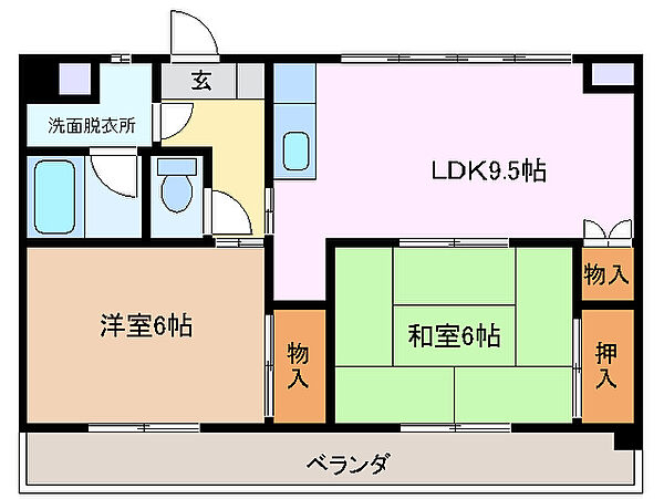 レーベンハイム 2B｜三重県四日市市日永西３丁目(賃貸マンション2DK・2階・48.60㎡)の写真 その2