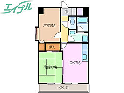 レスカール幸町 9階2DKの間取り