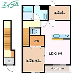 リーブルファイン大治田III1号棟 2階