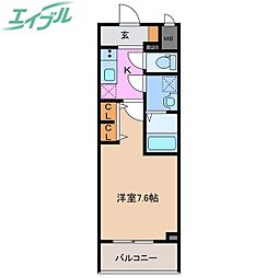 S-RESIDENCE四日市駅前couleur(クルール) 15階1Kの間取り