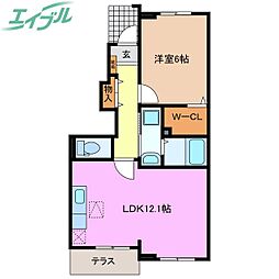 サンライズゼット 1LDKの間取図画像
