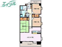ステイツ四日市 3LDKの間取図画像