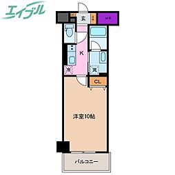 エトワール安島 1Kの間取図画像