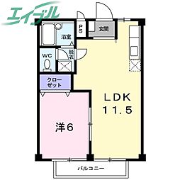 メゾン・カリーノ 1LDKの間取図画像