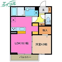 サニースペース 1LDKの間取図画像