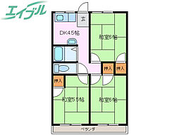 リバーハイツモリ 2階/-