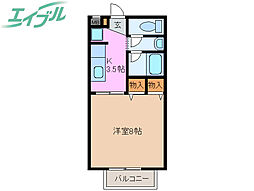 Ｓｕｒｐｌｕｓ　Ｏｎｅ後藤 1階1Kの間取り
