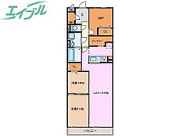 メイユール 1階2SLDKの間取り