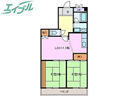 メゾン太平洋 2LDKの間取図画像