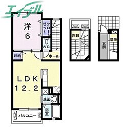 サンシャインヤマトサンシャインM 1LDKの間取図画像