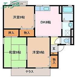 クレールカルチェII　B 1階/-