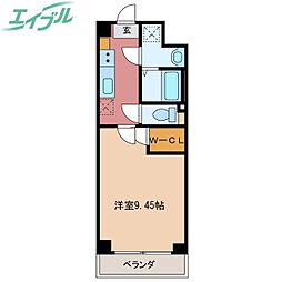 S-FORT四日市元町 1Kの間取図画像