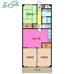第2杉善ビル 3LDKの間取図画像