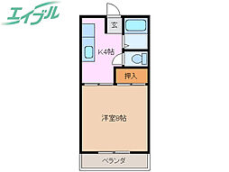 EXULT 1Kの間取図画像