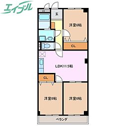 フロンティア21 3LDKの間取図画像
