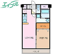 willDo四日市鵜の森 1LDKの間取図画像