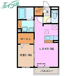 TetreRouge 1LDKの間取図画像