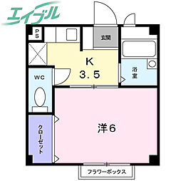 ジョイ・ホーム 1Kの間取図画像
