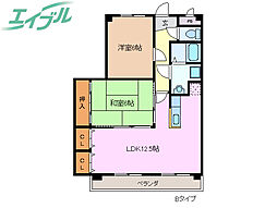 エクセレンス 2LDKの間取図画像