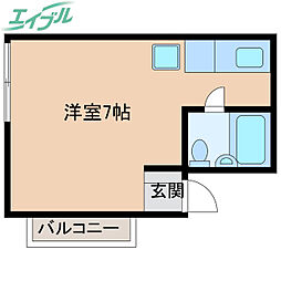 林ビル ワンルームの間取図画像