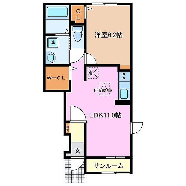 三重県桑名市多度町香取(賃貸アパート1LDK・1階・43.61㎡)の写真 その2