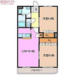サンパレスダンディ B棟 2階