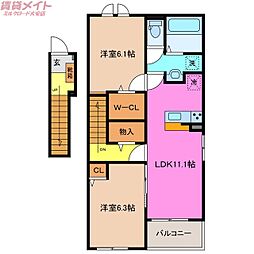 ヴェル　ドミール　Ｂ 2階/-