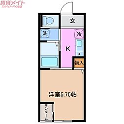 FOREST COURT SOUTH 1Kの間取図画像
