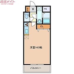 大安ヒルズ ワンルームの間取図画像