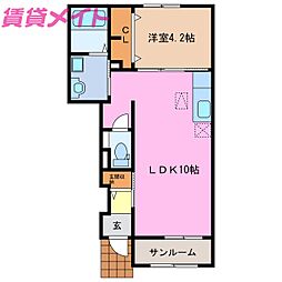 間取図画像 1LDK