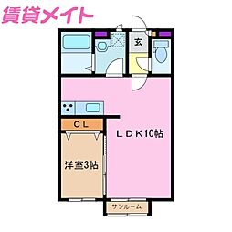 ＬＩＡＮＧＥ 1階1LDKの間取り