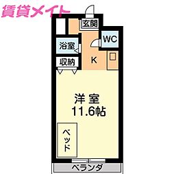 間取図画像 1K