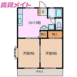 間取図画像 2DK