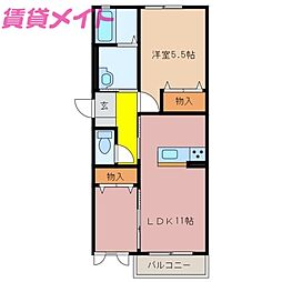 NEVEREND 1LDKの間取図画像