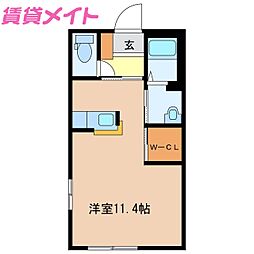 プルミエール ワンルームの間取図画像