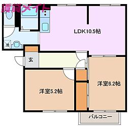 オーシャン城西E 2階/-