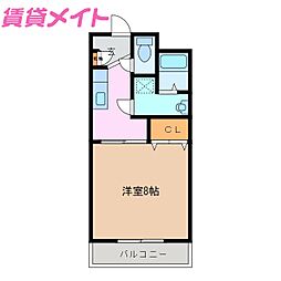 道伯ゴールドヒルズグッドスリー 1Kの間取図画像