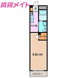 GRANDUKESUZUKA 1Kの間取図画像