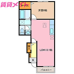 セレーノ・ダンディライオン 1LDKの間取図画像