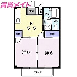 コーポウィンフィールドB棟 2階/-