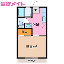 ヒラタGRIT 1Kの間取図画像