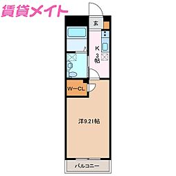 GRANDUKESUZUKA 1Kの間取図画像