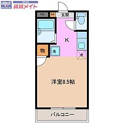 間取図画像 1K