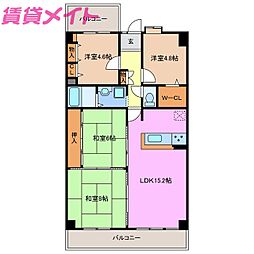 マンション光洋東丸之内 3階4LDKの間取り