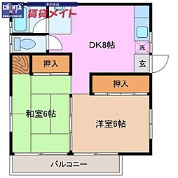 間取図画像 2DK