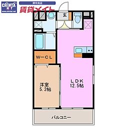 ＭＴＦ−I 9階1LDKの間取り