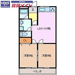 間取図画像 2LDK