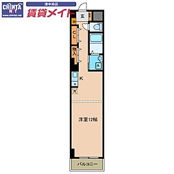 KTGレジデンス江戸橋 ワンルームの間取図画像