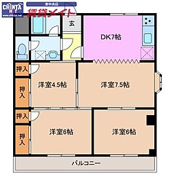 ガーデンヒルズ1号館 2階/-