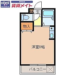 ファースト・ステージまちや ワンルームの間取図画像